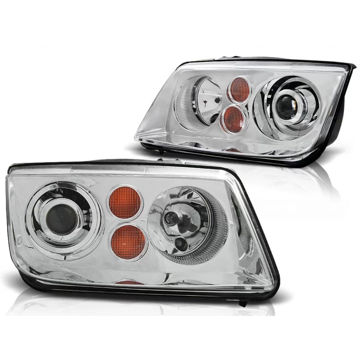 HEADLIGHTS CHROME fits VW BORA 09.98-07.05