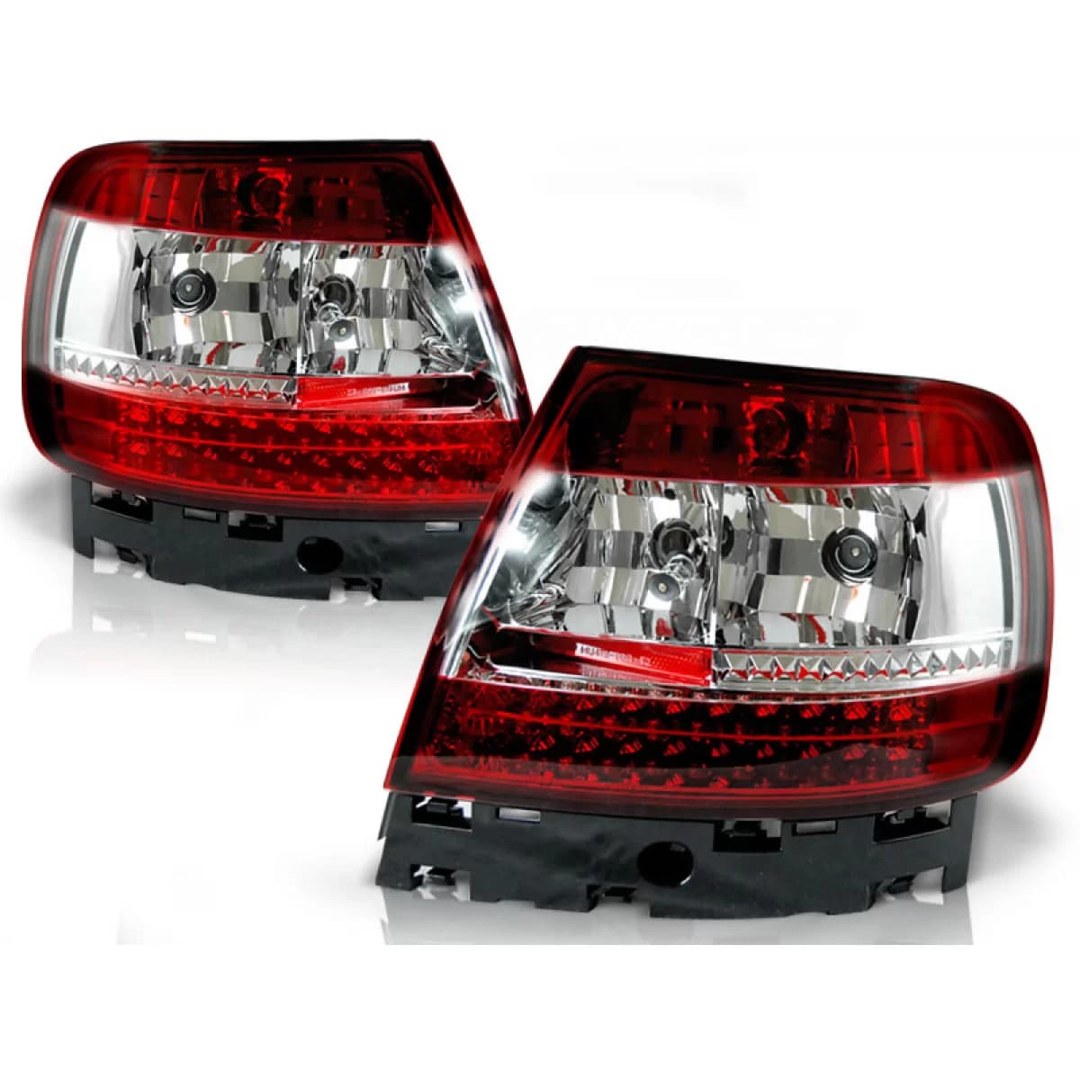 LED TAIL LIGHTS RED WHITE fits AUDI A4 B5 11.94-09.00
