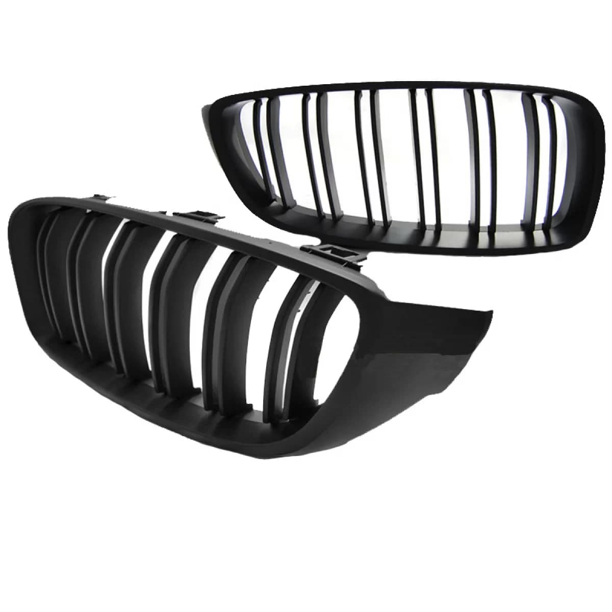 Front Grilles suitable for BMW 4 F32 / F33 / F36 13-16 M4 Look with Double Grille Matte Black 2 Pcs