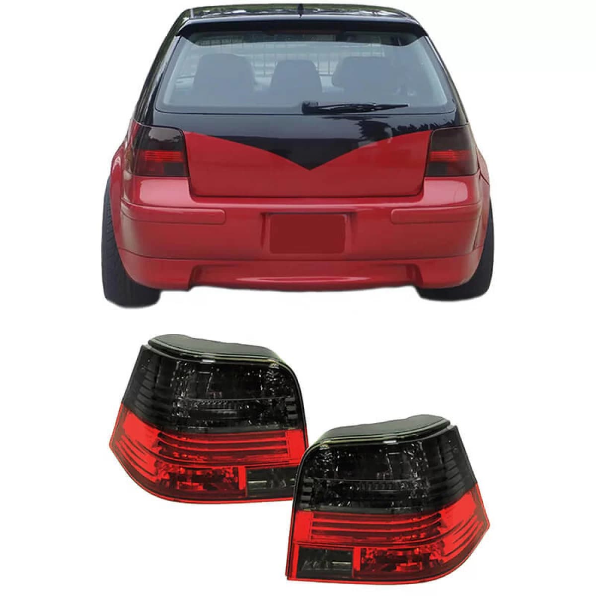 Taillights Set Suitable for VW Golf IV (4) 97-03 Red/Smoke Depo