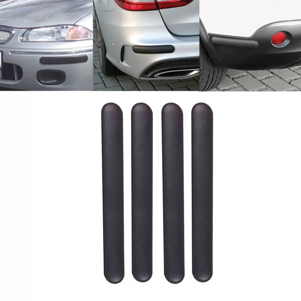 Bumper Guard Protection 50cm x 4.9cm Black Mat 4 Pcs Lohmann Tape