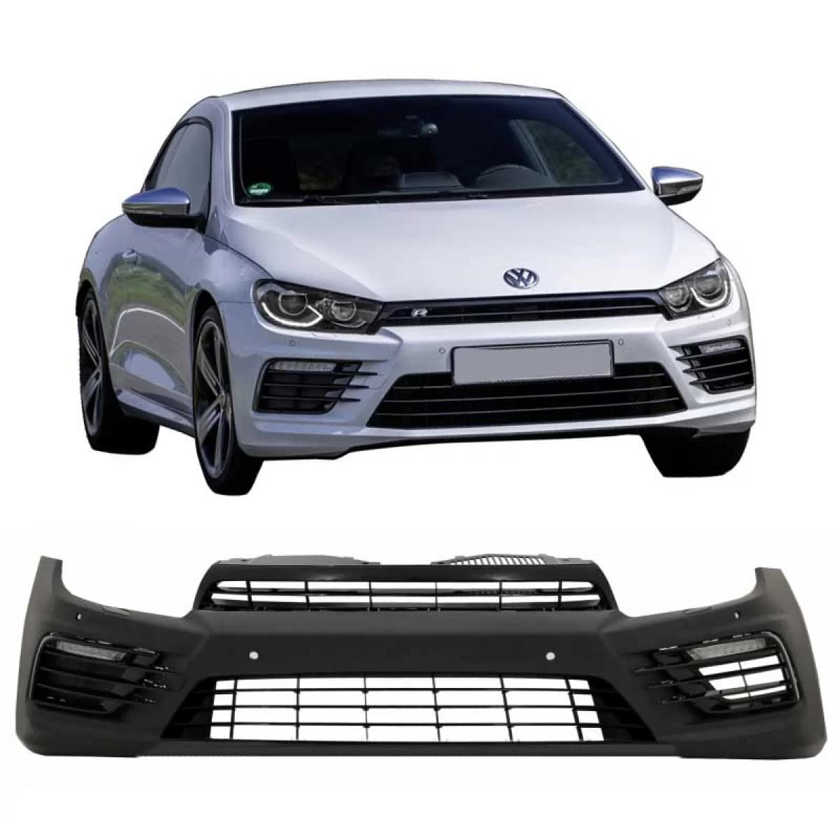 Front Bumper suitable for VW Scirocco 14-17 Facelift R20 Look With DRL