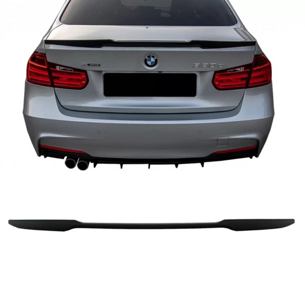 Trunk Spoiler suitable for BMW 3 F30 11-19 M4 Look Lipspoiler made from Polyurethane