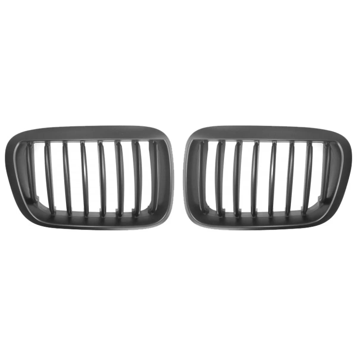Front Grilles suitable for BMW 3 E46 99-01 Sedan/Touring/Compact Matte Black With 8 Lines 2 Pcs