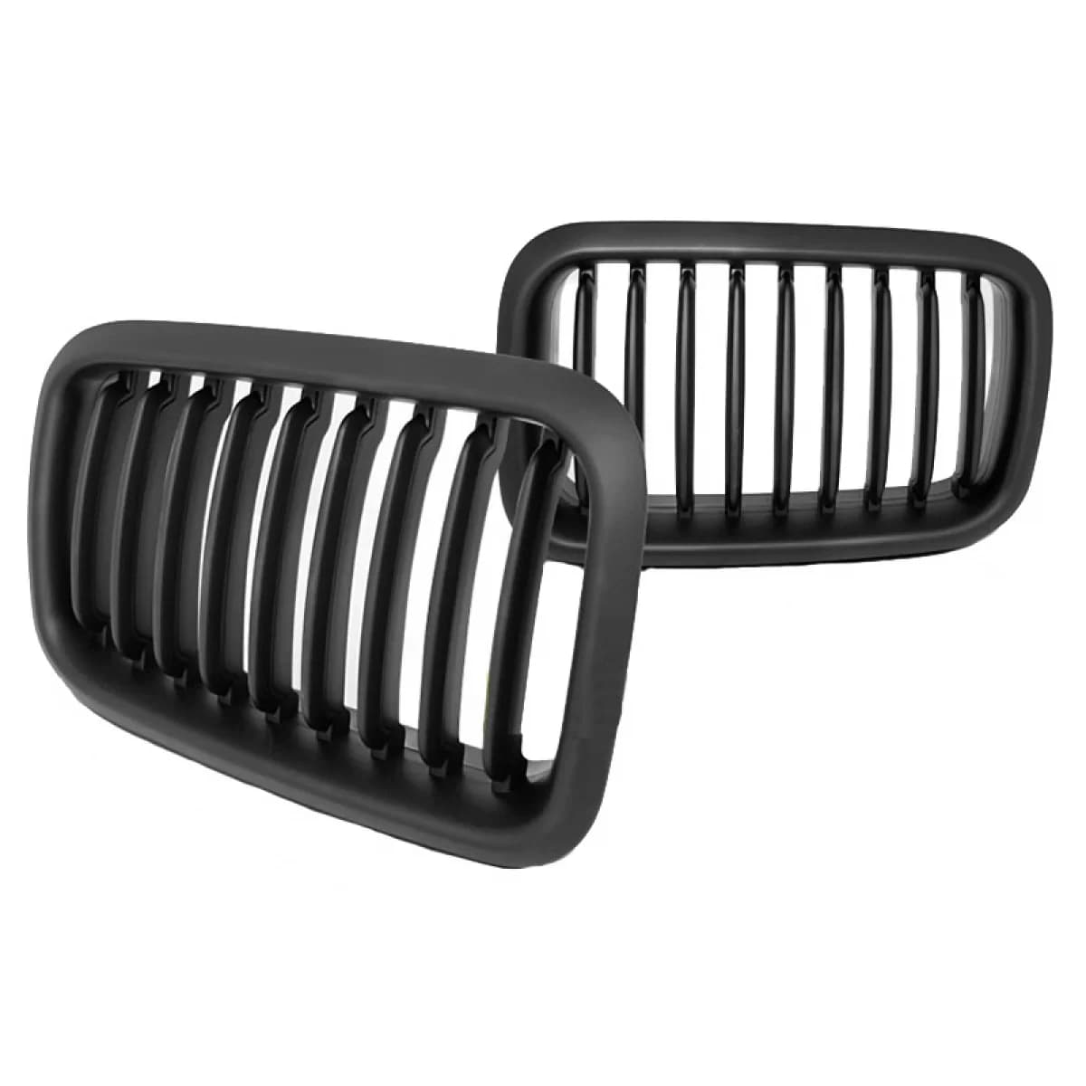 Front grilles suitable for BMW 3 E36 90-96 matte black with 9 lines, 2 pcs