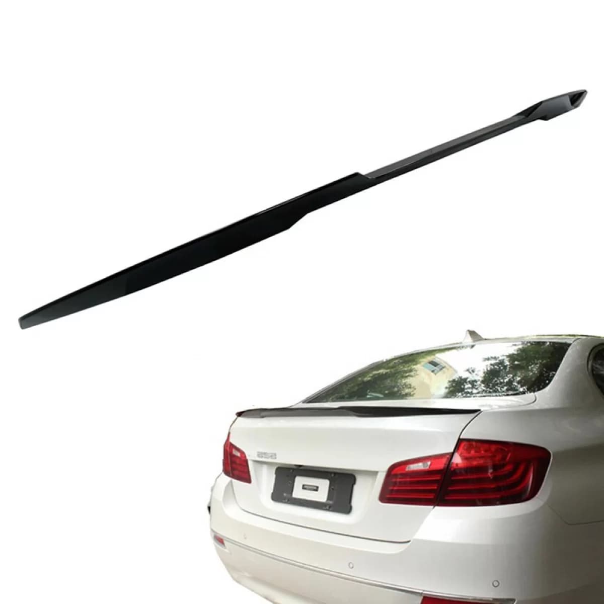 Trunk Spoiler suitable for BMW 5 F10 11-17 M4 Look Lipspoiler from ABS plastic glossy black