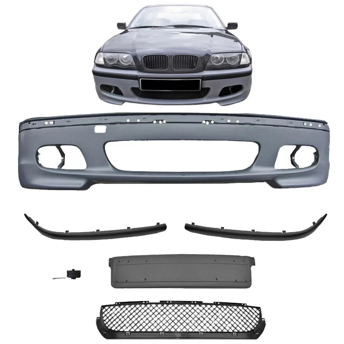 Front Bumper Suitable for BMW 3 E46 Sedan 99-06 M-Pack Look