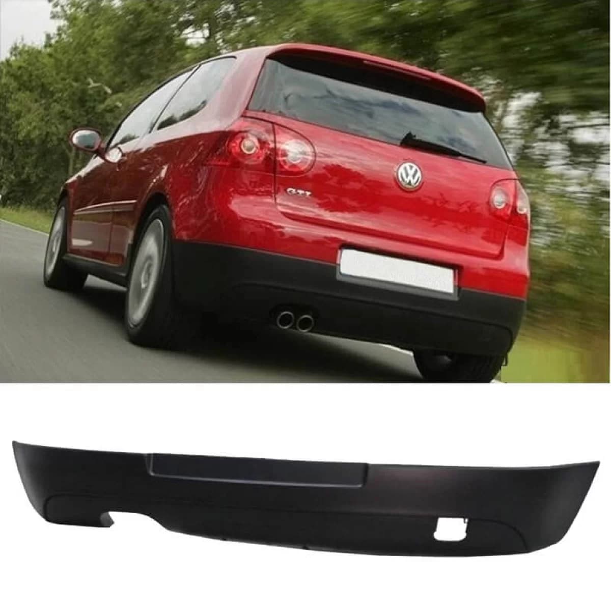 Rear Bumper suitable for VW Golf V (5) 03-08 Gti Look