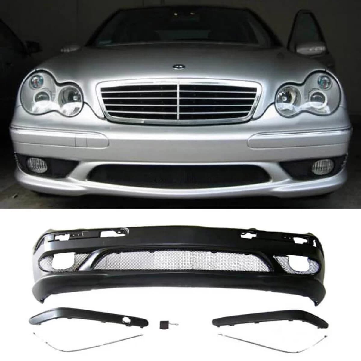 Front Bumper suitable for Mercedes-Benz C-Class W203 00-07 C32 A Design Look