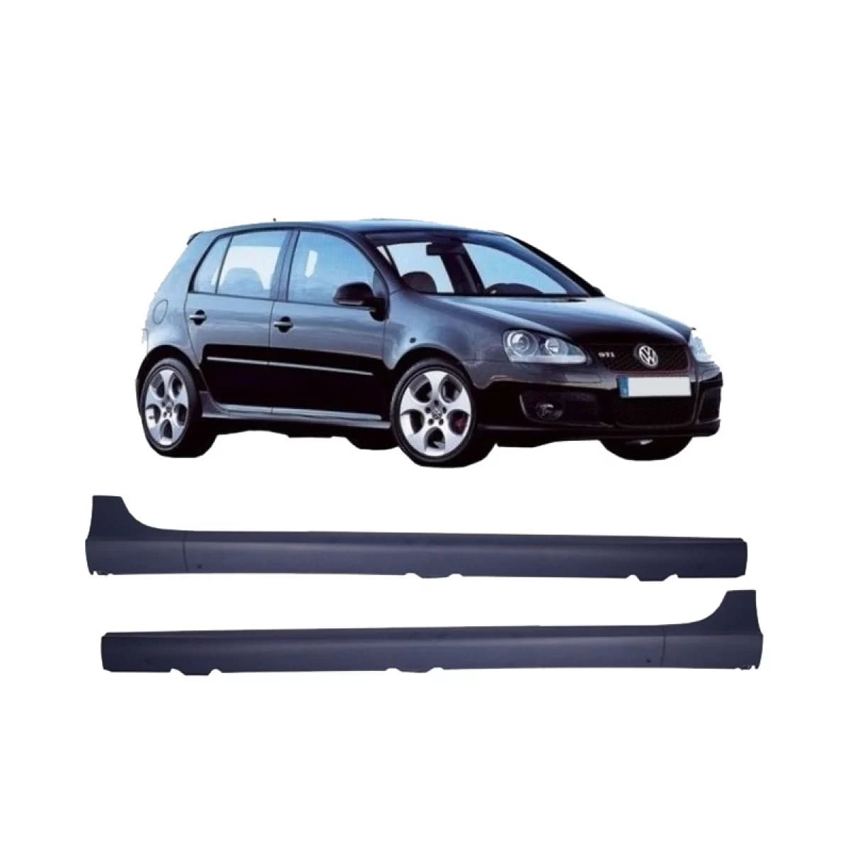 Side Skirts suitable for VW Golf V (5) 03-08 GTI/R32 Look From Abs Plastic 2 pc