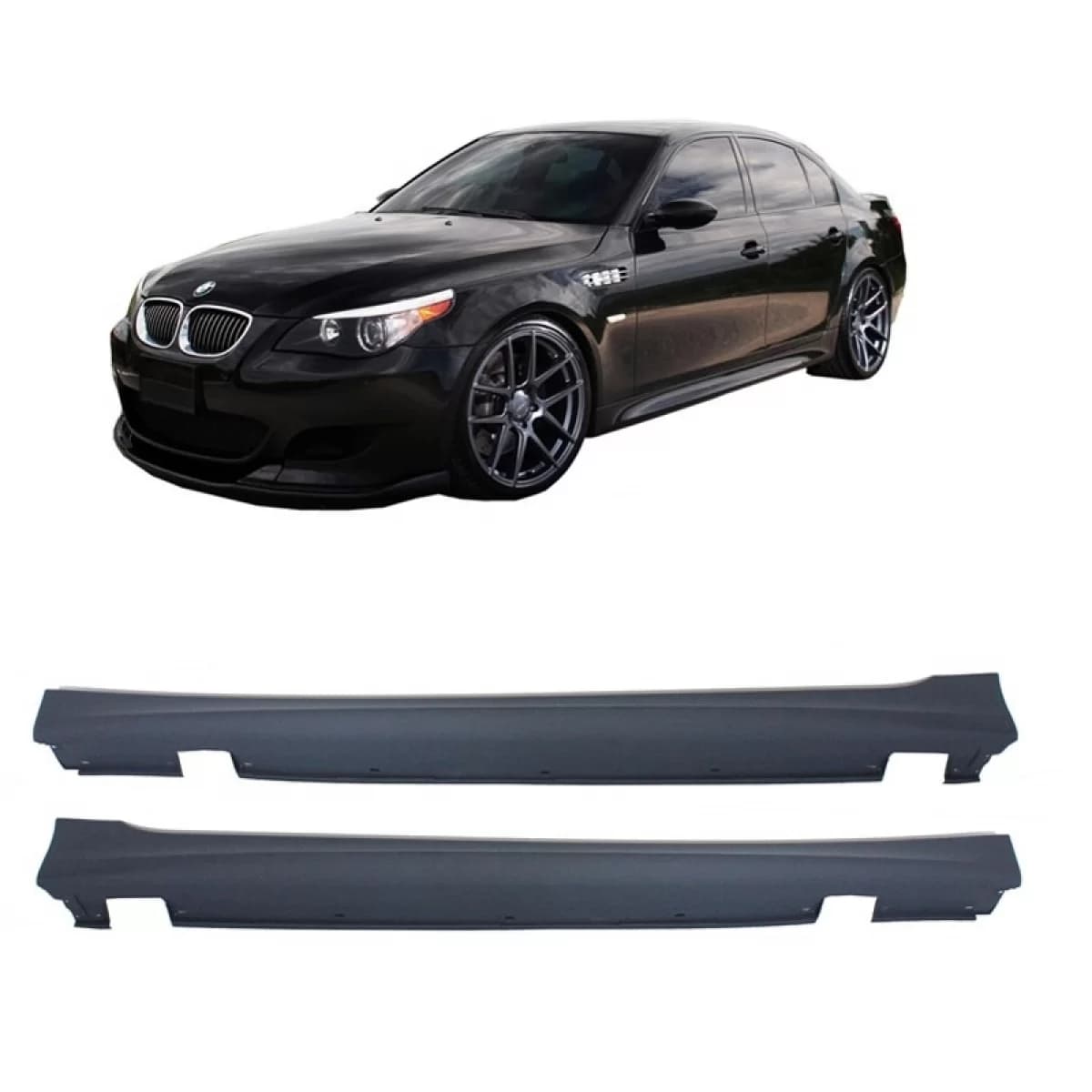 Side Skirts suitable for BMW 5 E60/E61 03-10 M5 Look from ABS Plastic 2 pc