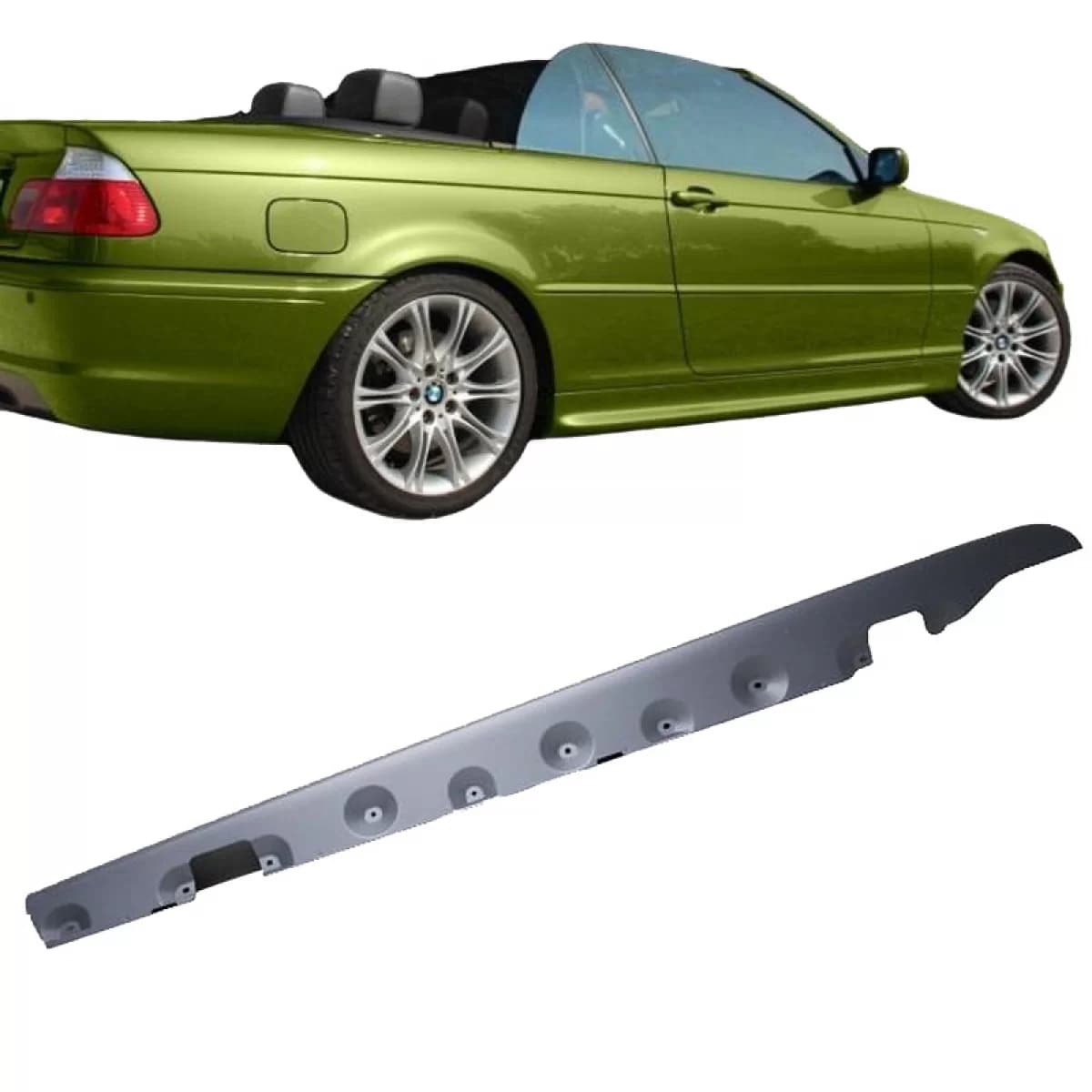 Side Skirts suitable for BMW 3 E46 99-06 Coupe M-Tech Look from ABS plastic 2 pc