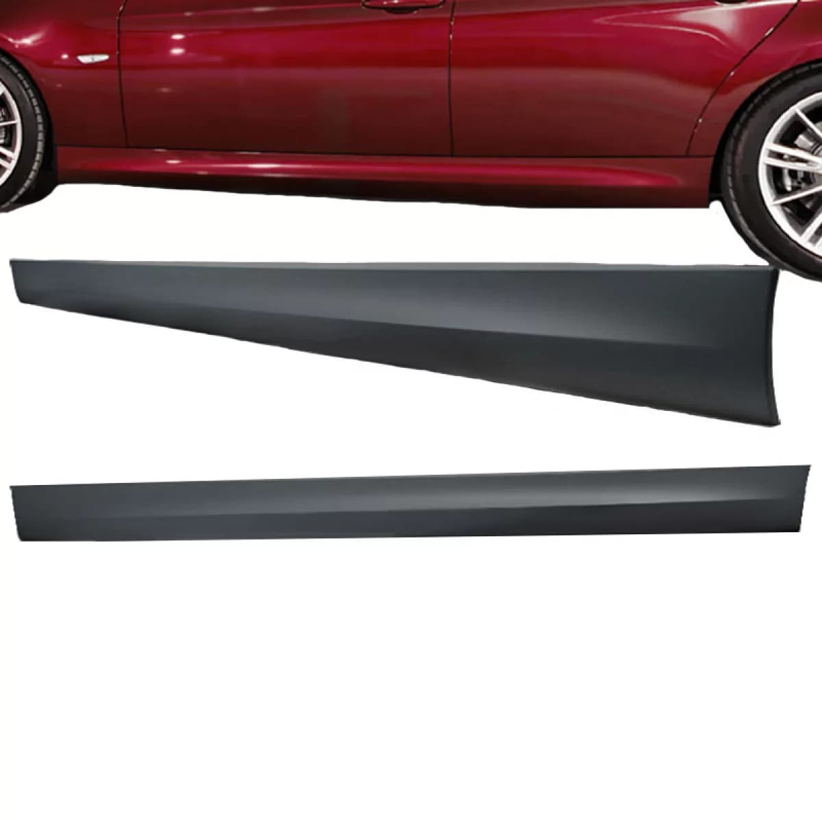 Side Skirts suitable for BMW 3 E90/E91 05-11 M3 / M-Tech Look from ABS plastic 2 pc