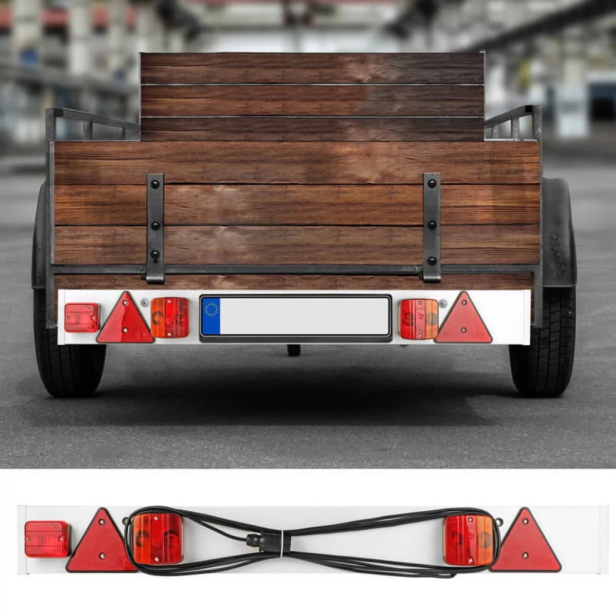 Taillights Set suitable for Trailer 12 Volt With 6 Meter Cable 7 Pin EAL 10150