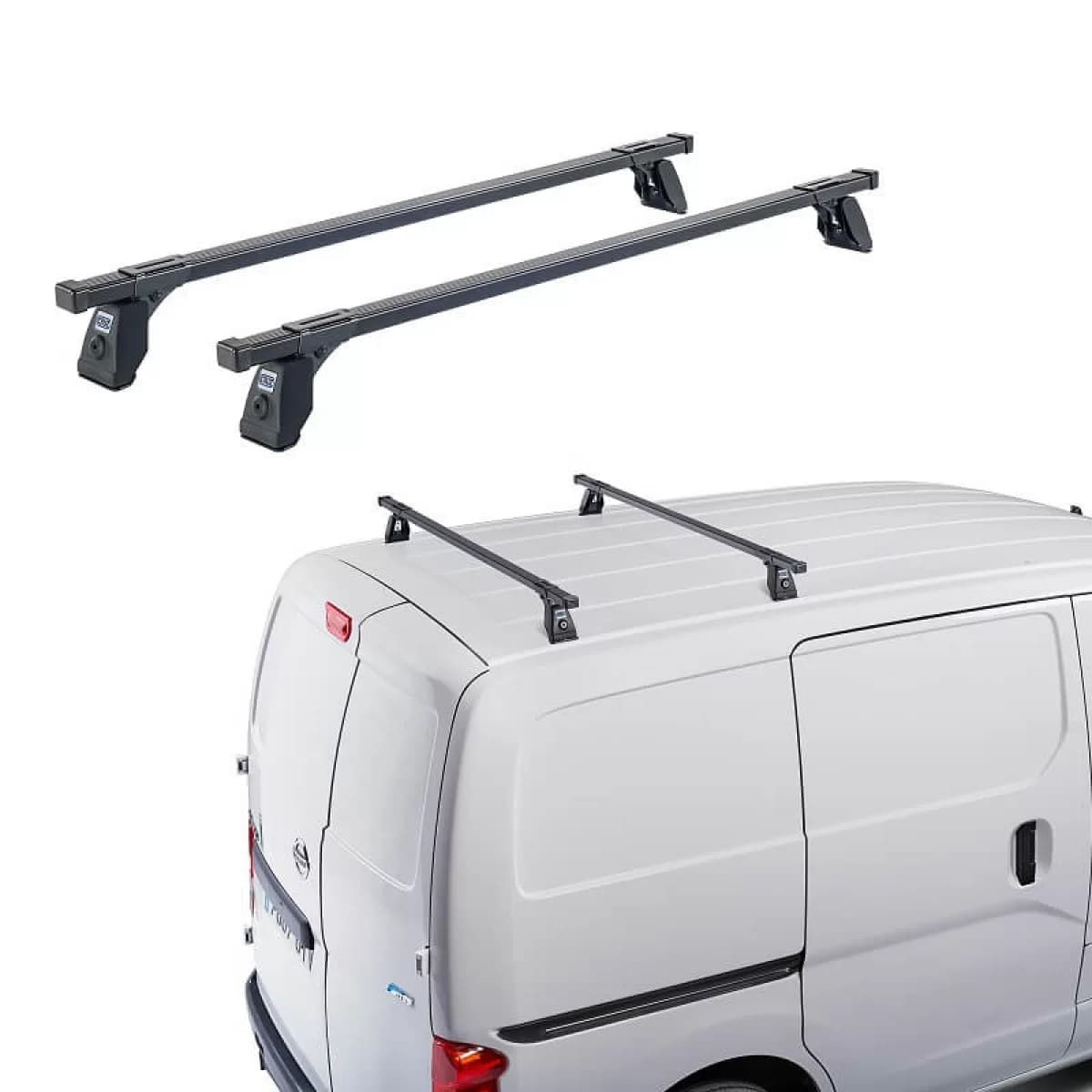 Roof Bars Steel CRUZ Cargo Spro-105cm 922-005 Set With Fixing Kit Suitable for Seat Inca 95-97 / VW Caddy 95-97 With Holes In The Roof 2 Pieces
