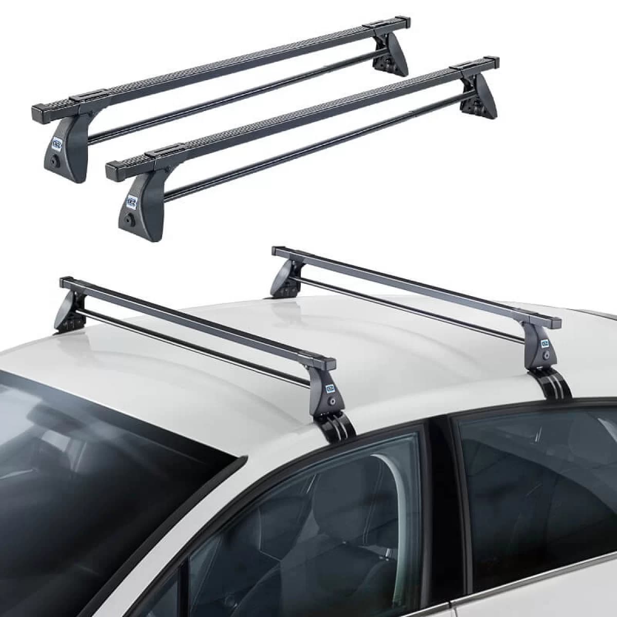 Roof Bars Steel CRUZ Cargo Spro-140cm 922-701 Set With Fixing Kit Suitable for Ford Ranger 11+ 2 Pieces