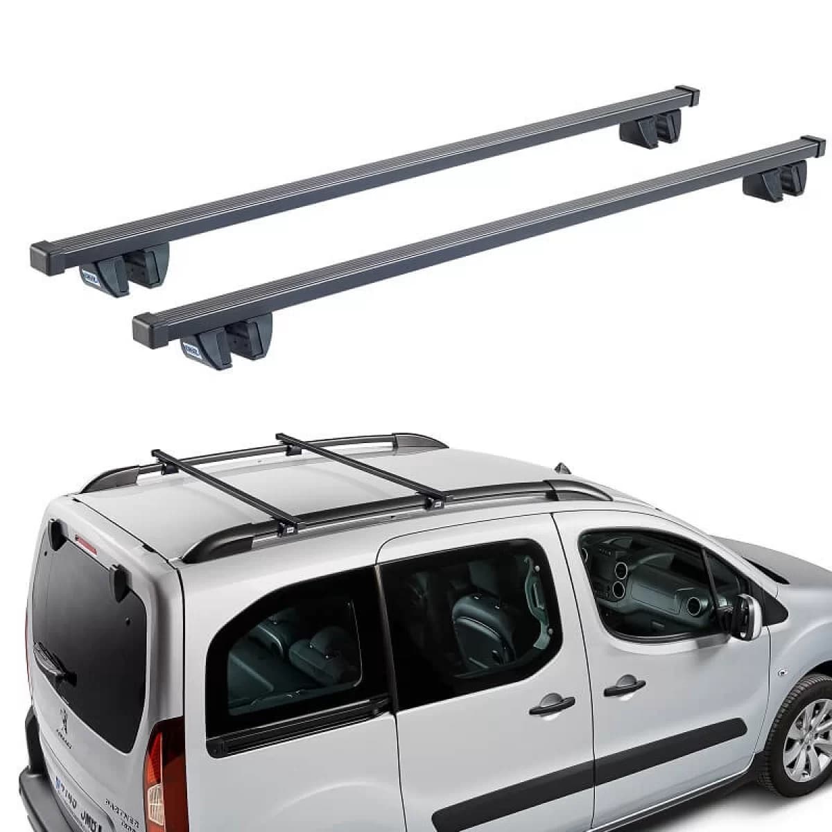 Roof Bars Steel CRUZ 921-939 Oplus SR+150cm Railing System Black 2 Pieces