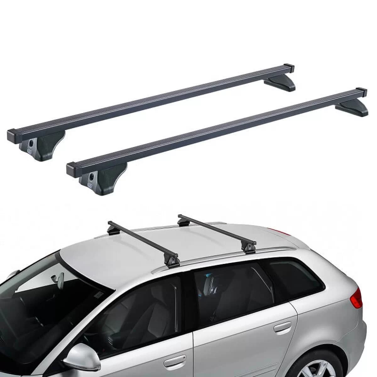 Roof Bars Steel CRUZ 921-380 Oplus S-FIX 120cm Black 2 Pieces