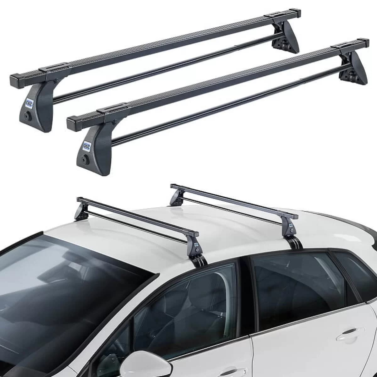 Roof Bars Steel CRUZ 921-001 Optima 0T-115cm Black 2 Pieces
