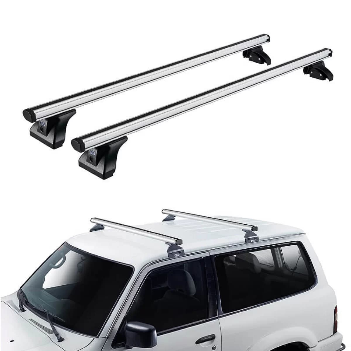 Roof Bars Aluminum CRUZ 924-092 Alu Cargo AF-148cm Silver 2 Pieces