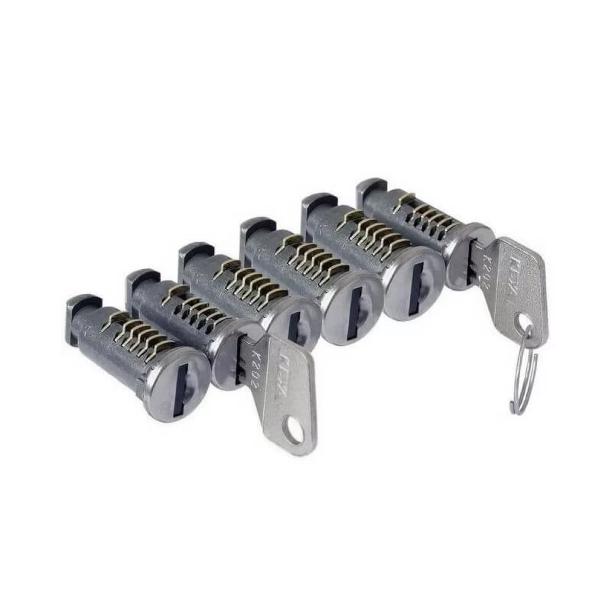 Anti-theft Key Locks suitable for Roof Bars CRUZ 932-016 Set of 6 Pieces with 2 Keys