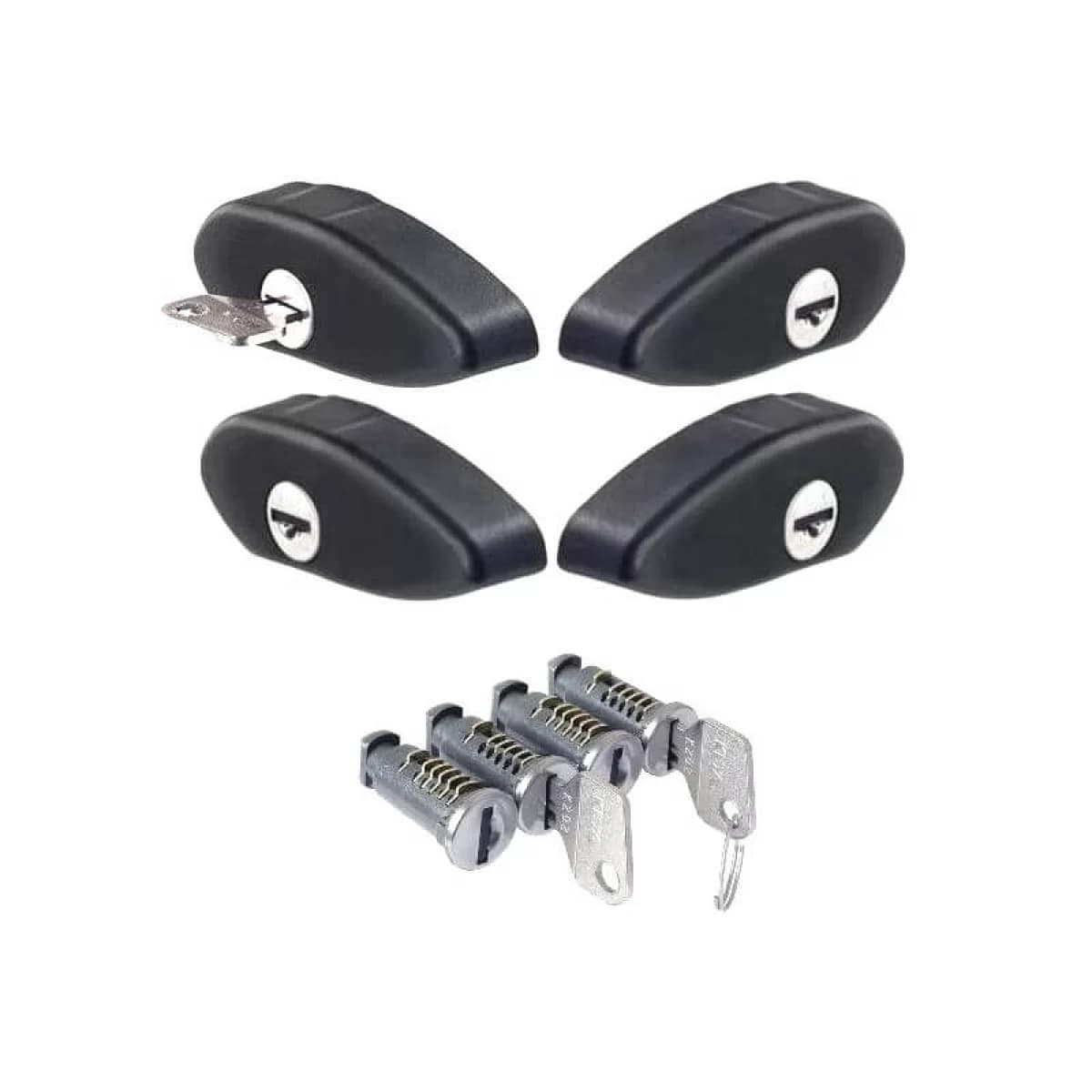 Anti-theft Key Locks suitable for Roof Bars CRUZ Airo 932-047 Set of 4 Pieces with 2 Keys