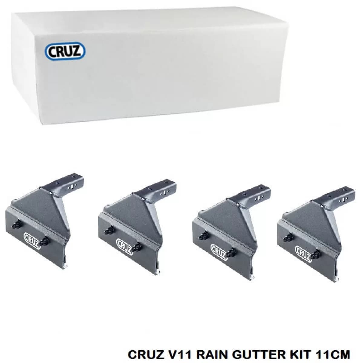 Fixation Kit suitable for Roof Bars & Racks CRUZ LCV 933-071 Raingutter Universal V11 11cm Set of 4 Pieces