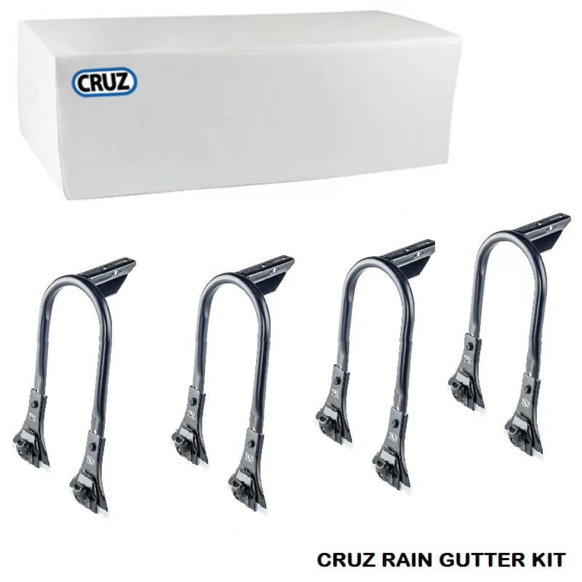 Fixation Kit suitable for Roof Bars & Racks CRUZ LCV 933-034 Raingutter Universal Double 39cm Set of 4 Pieces