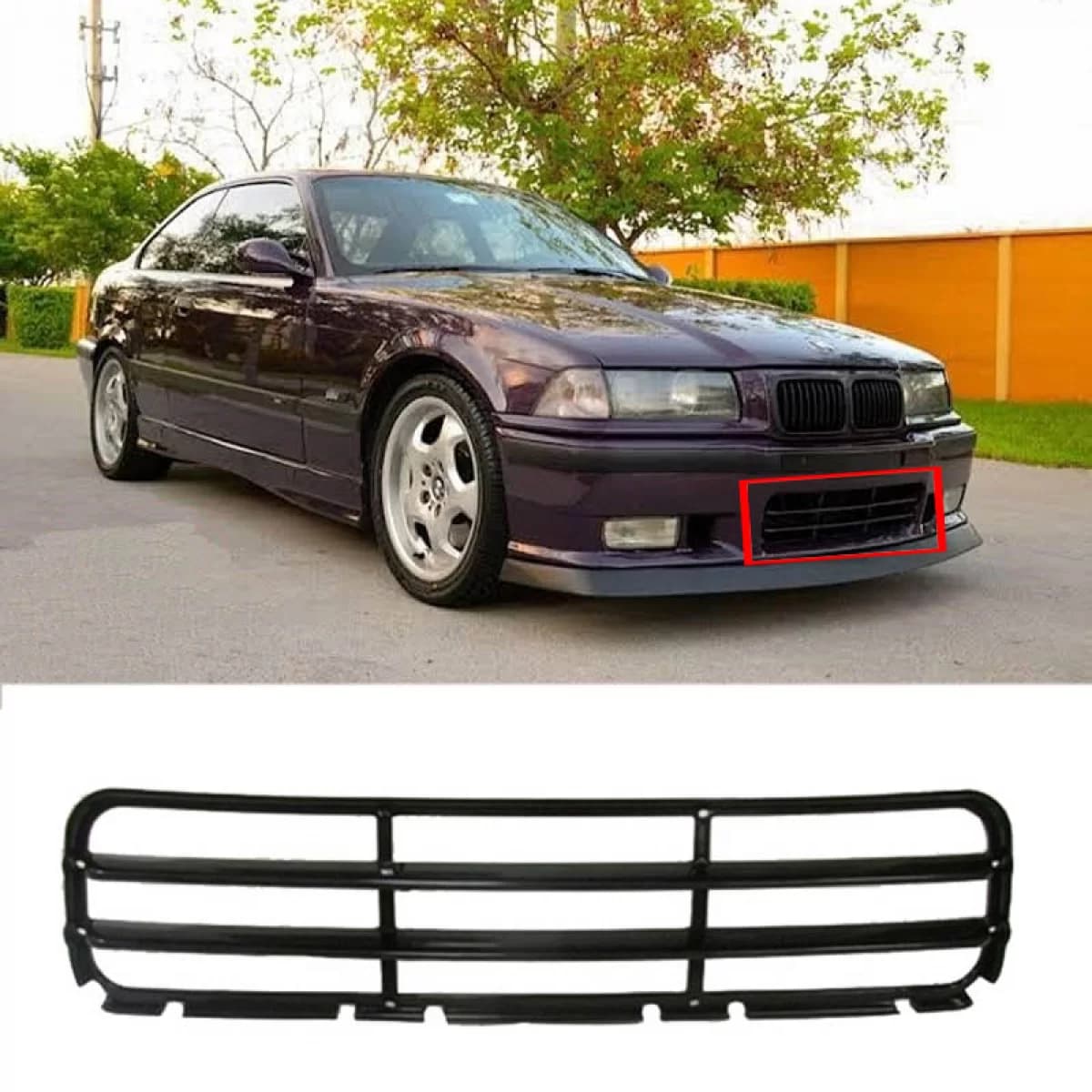 Front Central Mesh suitable for BMW 3 E36 M-Technik 90-99 1 Piece