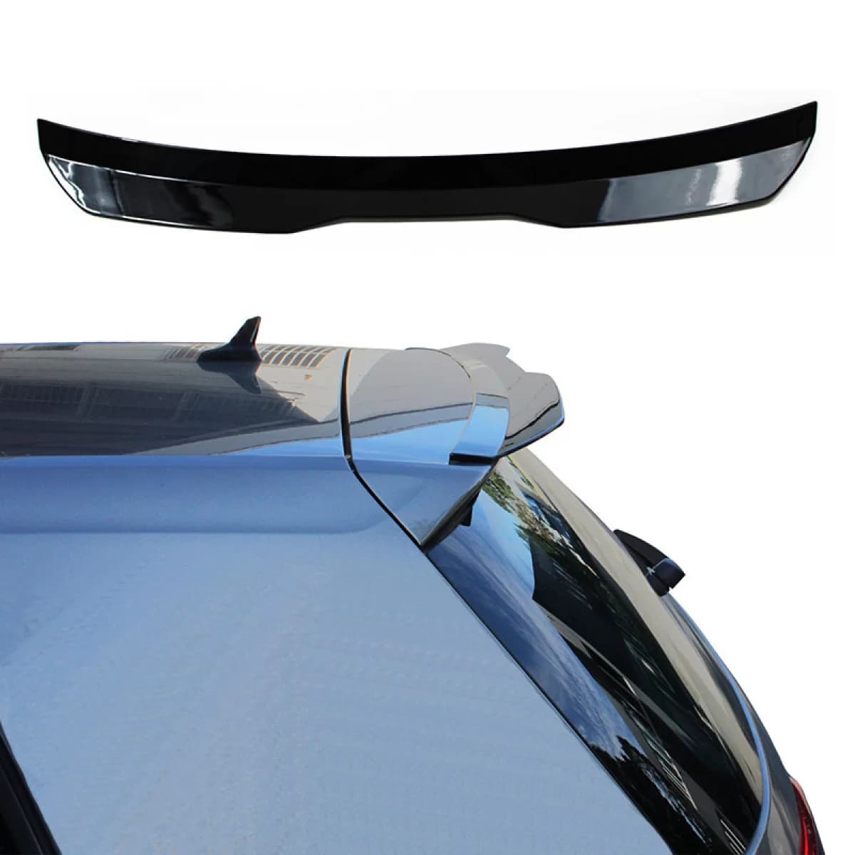 Roof Spoiler Add On suitable for VW Golf VI (6) & Golf VII (7) 2008-2020 Piano Black From ABS Plastic