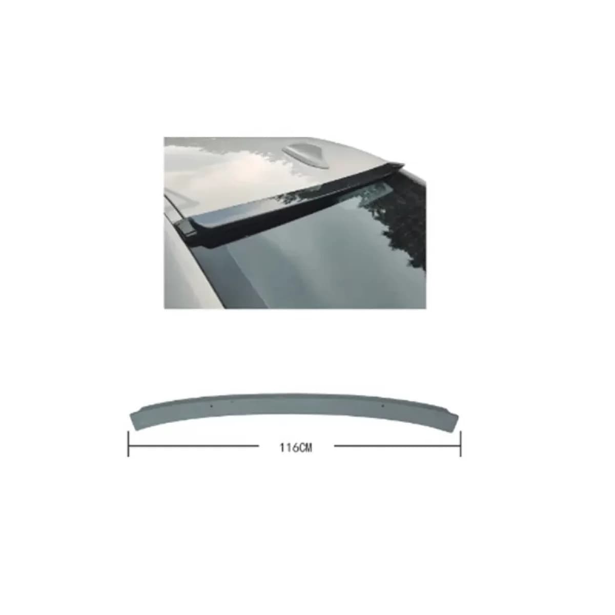 Roof Spoiler suitable for BMW 5 F10 11-17 M4 Look from ABS Plastic