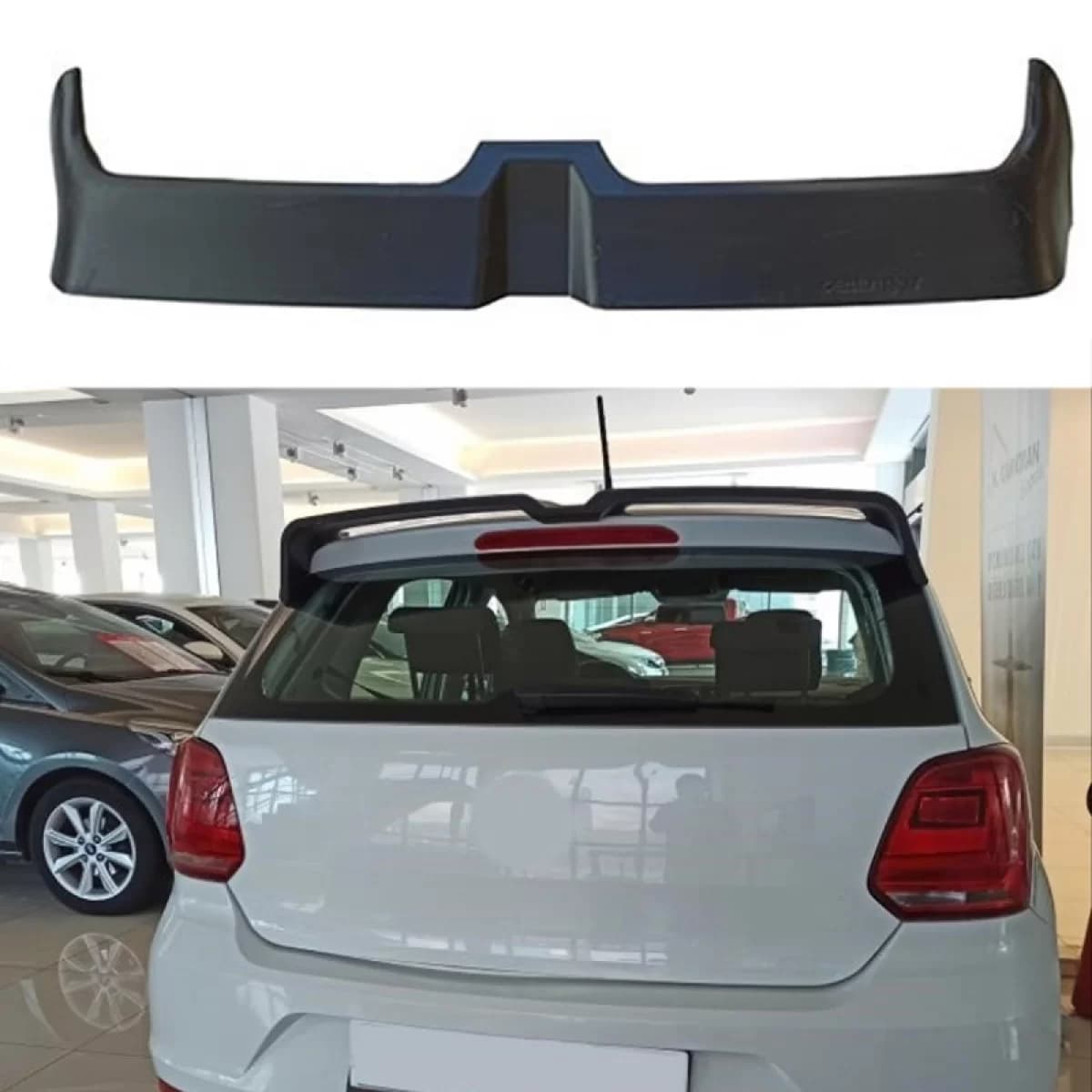 Roof Spoiler suitable for VW Polo 6R / 6C 09-16 "Oettinger Look" Piano Black