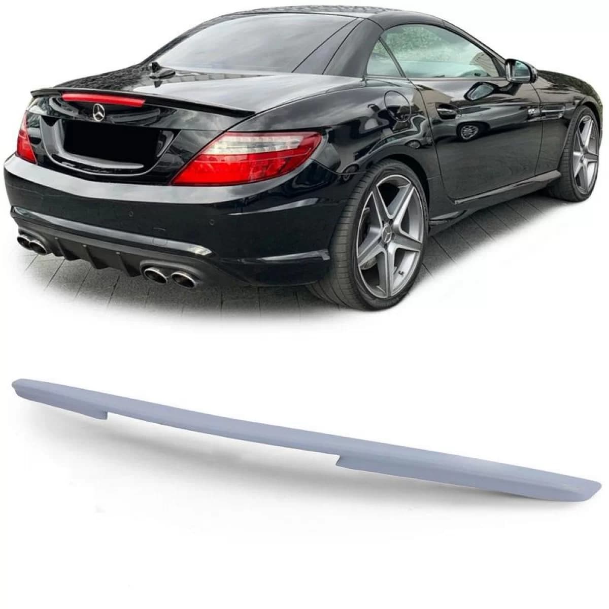 Trunk Spoiler suitable for Mercedes-Benz SLK R172 11-19 A Design Look Lipspoiler Made from Polyurethane