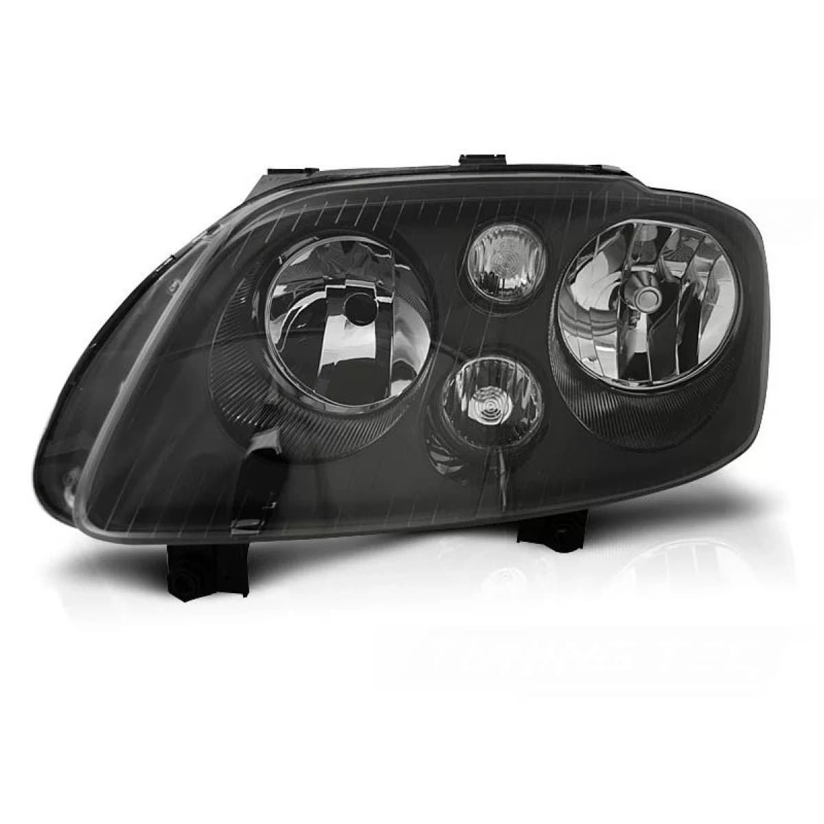 Headlight Left Suitable for VW Caddy 03-10 H7/H7 Black With Motor TYC