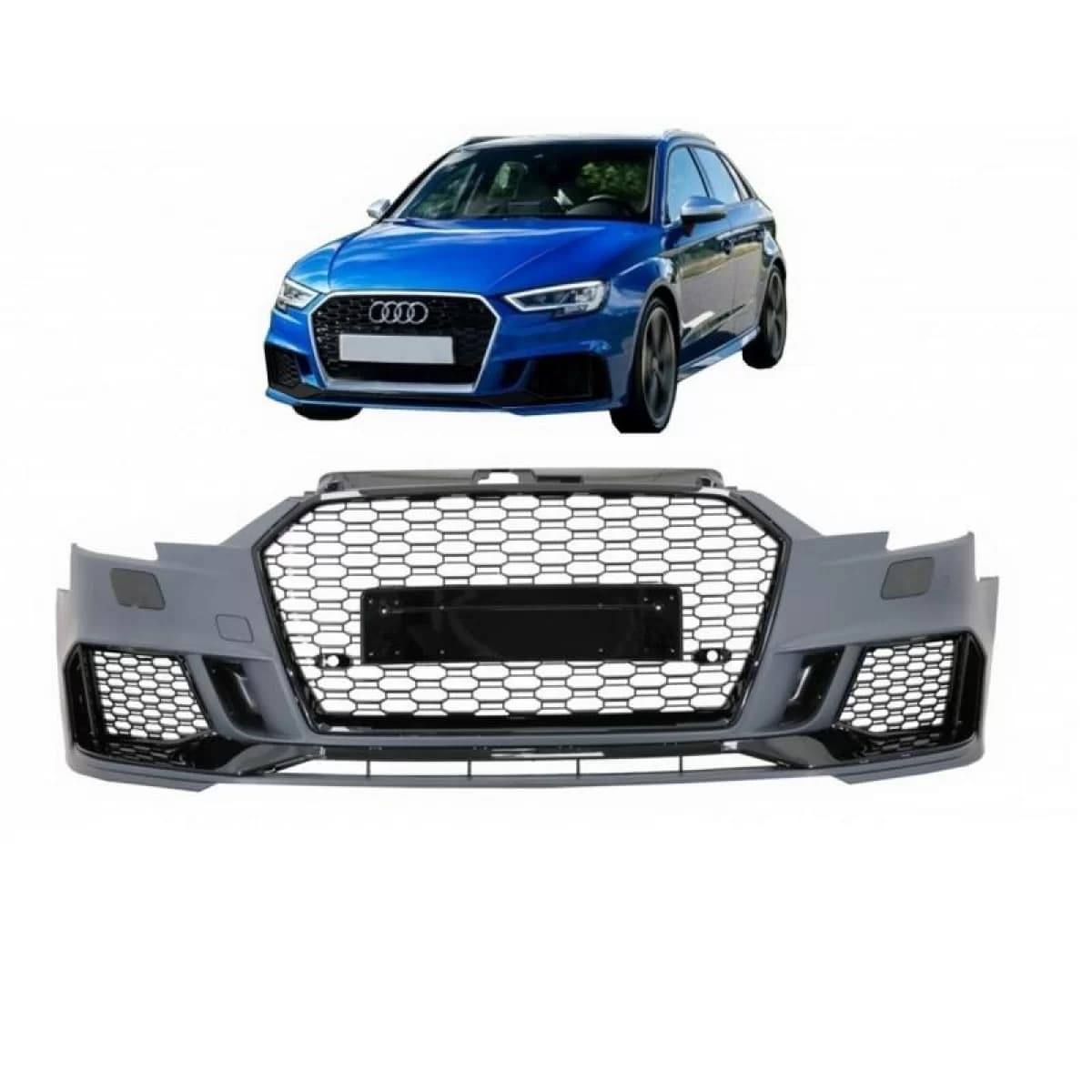 Front Bumper suitable for Audi A3 8V 16-18 Hatchback / Sportback Facelift RS3 Look