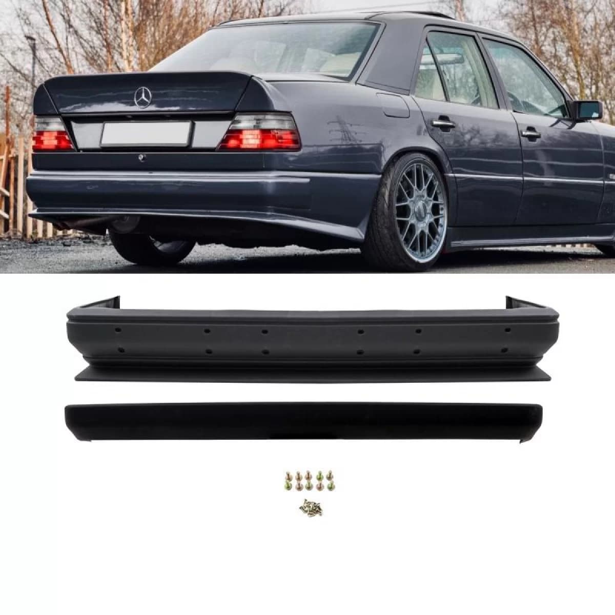 Rear Bumper suitable for Mercedes-Benz E-Class W124 2D/4D 85-93 A Design Look