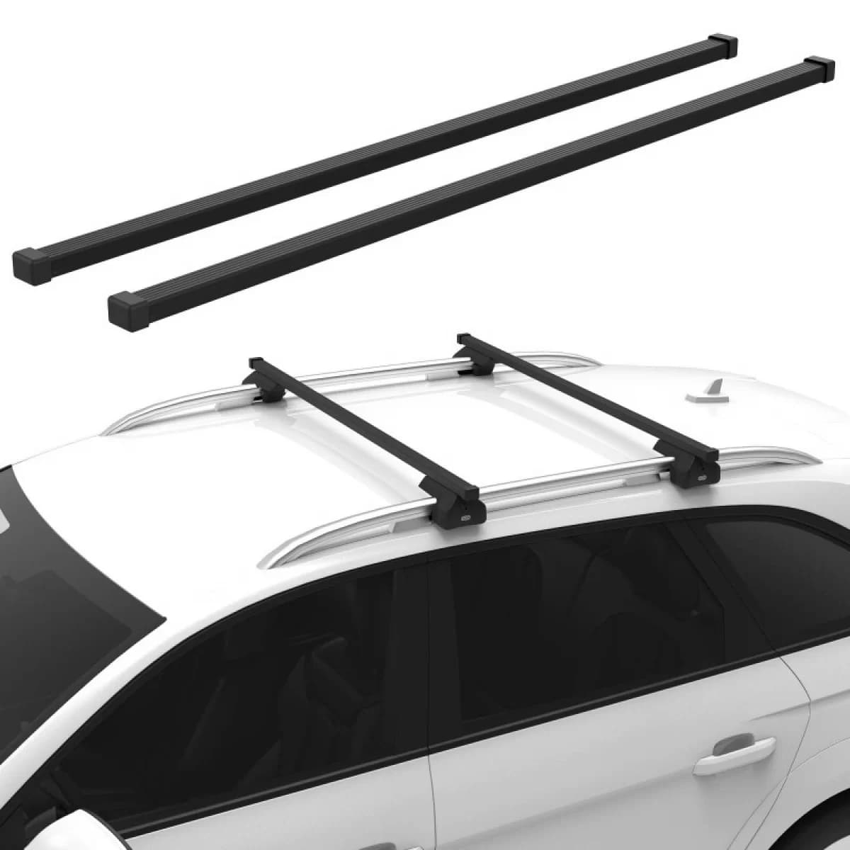 Roof Bars Steel CRUZ 921-801 Lane 110cm Black 2 Pieces