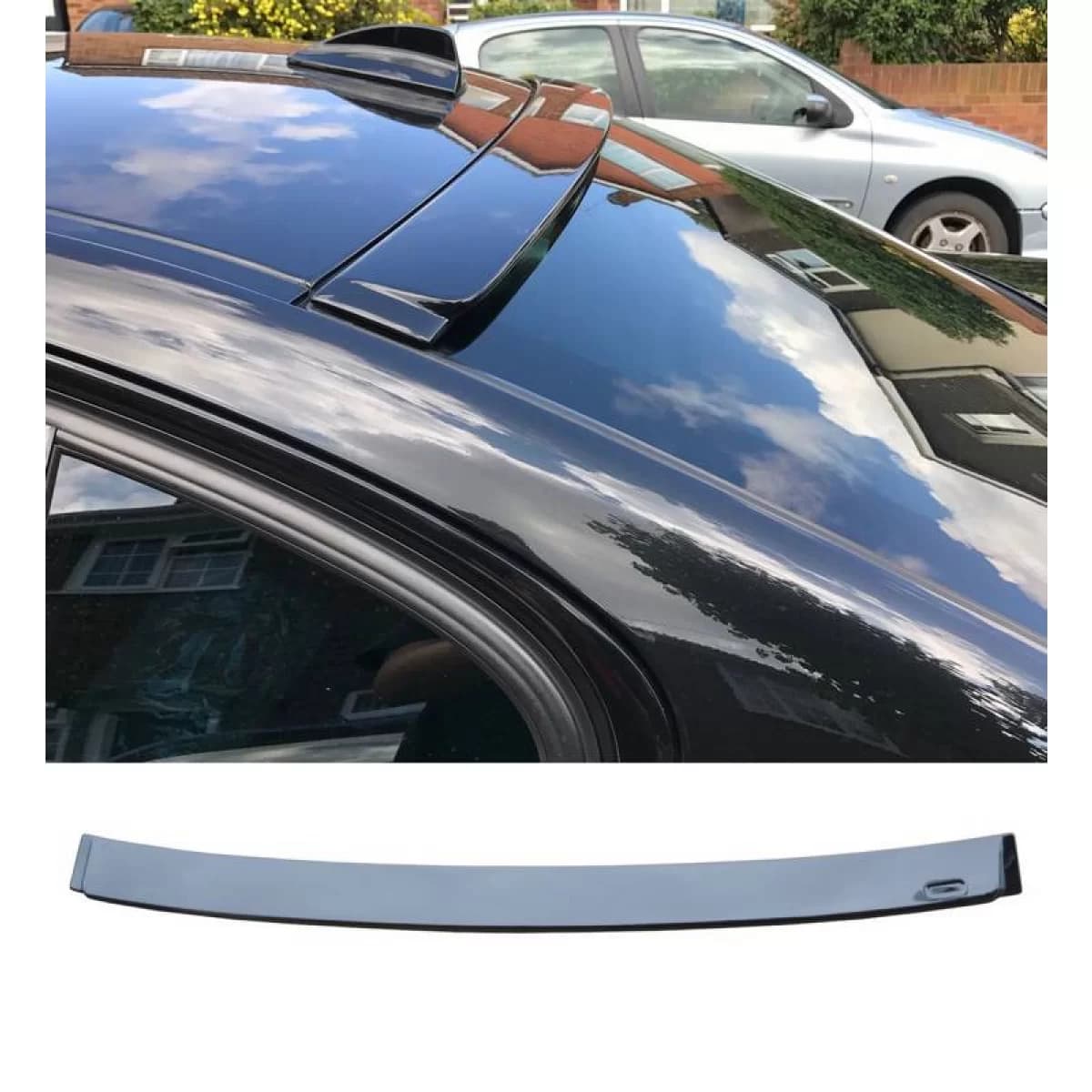 Roof Spoiler suitable for BMW 3 E90 05-11 Piano Black AC Look from ABS Plastic