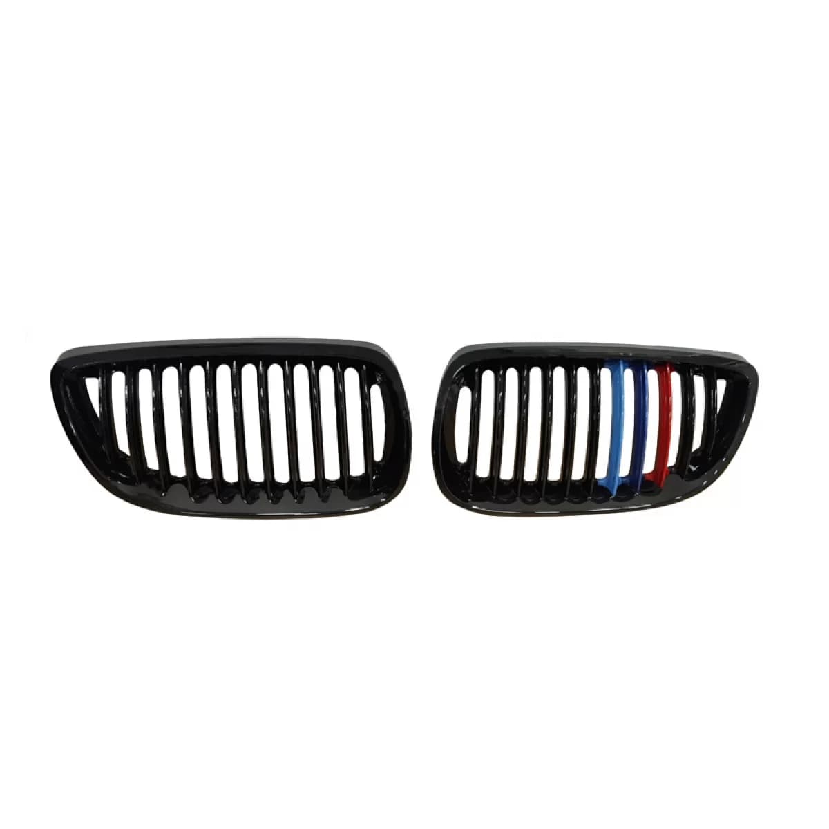 Front Grilles suitable for BMW 3 E92/E93 06-11 Tri-color With Single Grille Glossy Black 2pcs