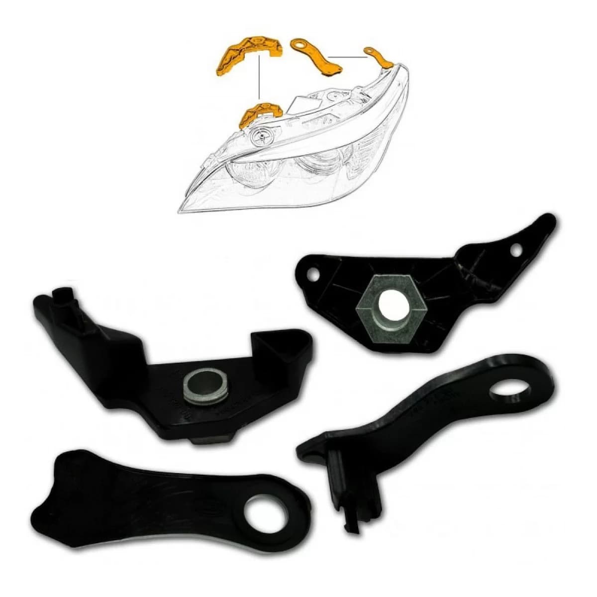 Headlight Tap Repair Left Kit Suitable for BMW 5 E60/E61 03-10