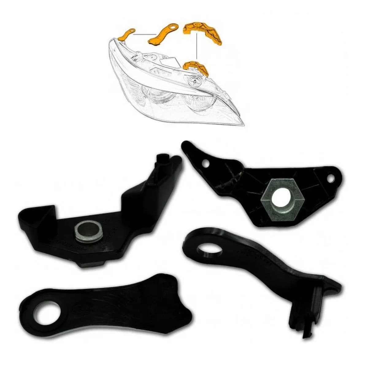 Headlight Tap Repair Right Kit suitable for BMW 5 E60/E61 03-10