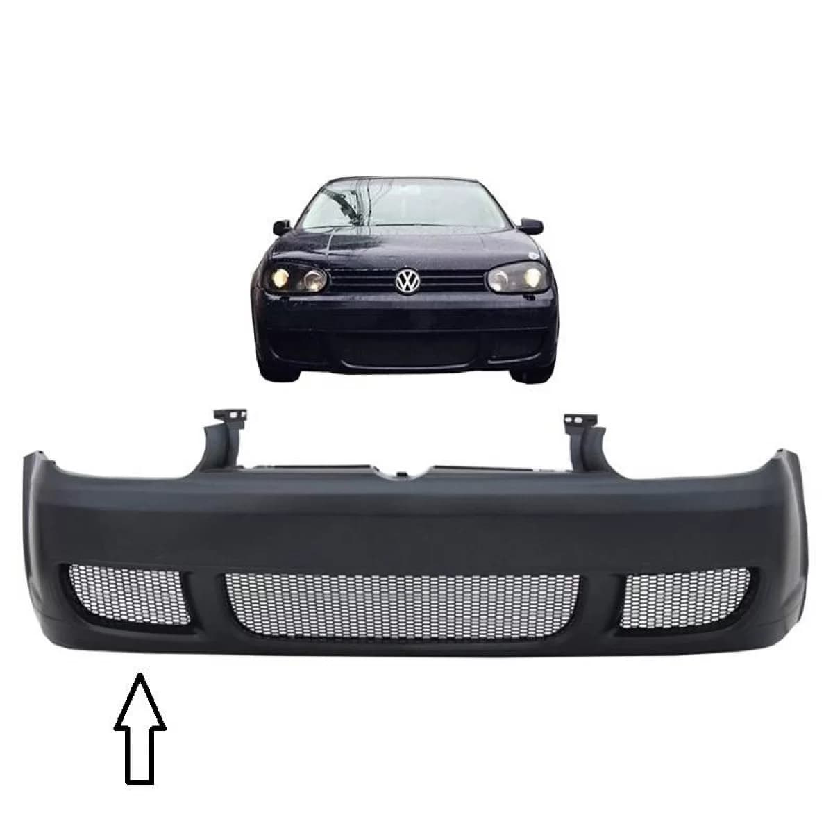 Front Bumper Side Grill suitable for VW Golf IV (4) 98-03 R32 Look Right