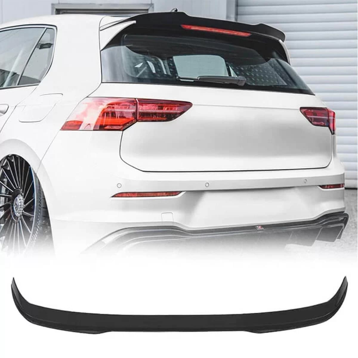 Roof Spoiler Add On suitable for VW Golf VIII (8) 20+ GTI / GTE / GTD / R-Line / R Glossy Black From ABS Plastic 1pc