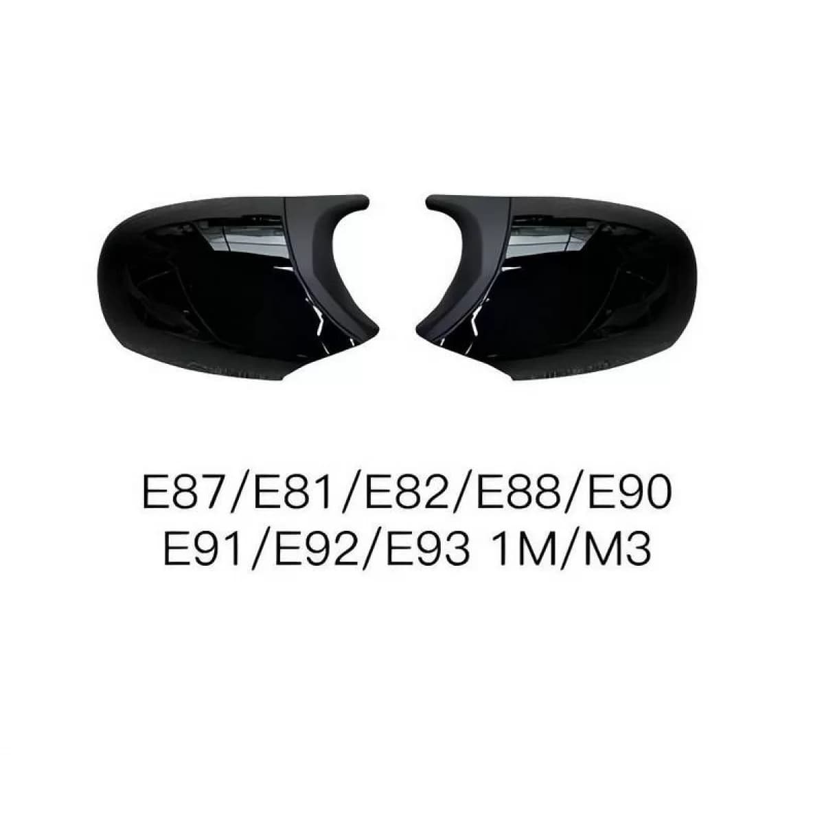 Mirror Covers suitable for BMW 1 E87/E81/E82/E88, 3 E90, E91/E92, E93 M3/M4 Look Facelift LCI Models Black Glossy & Matte 2 Pieces