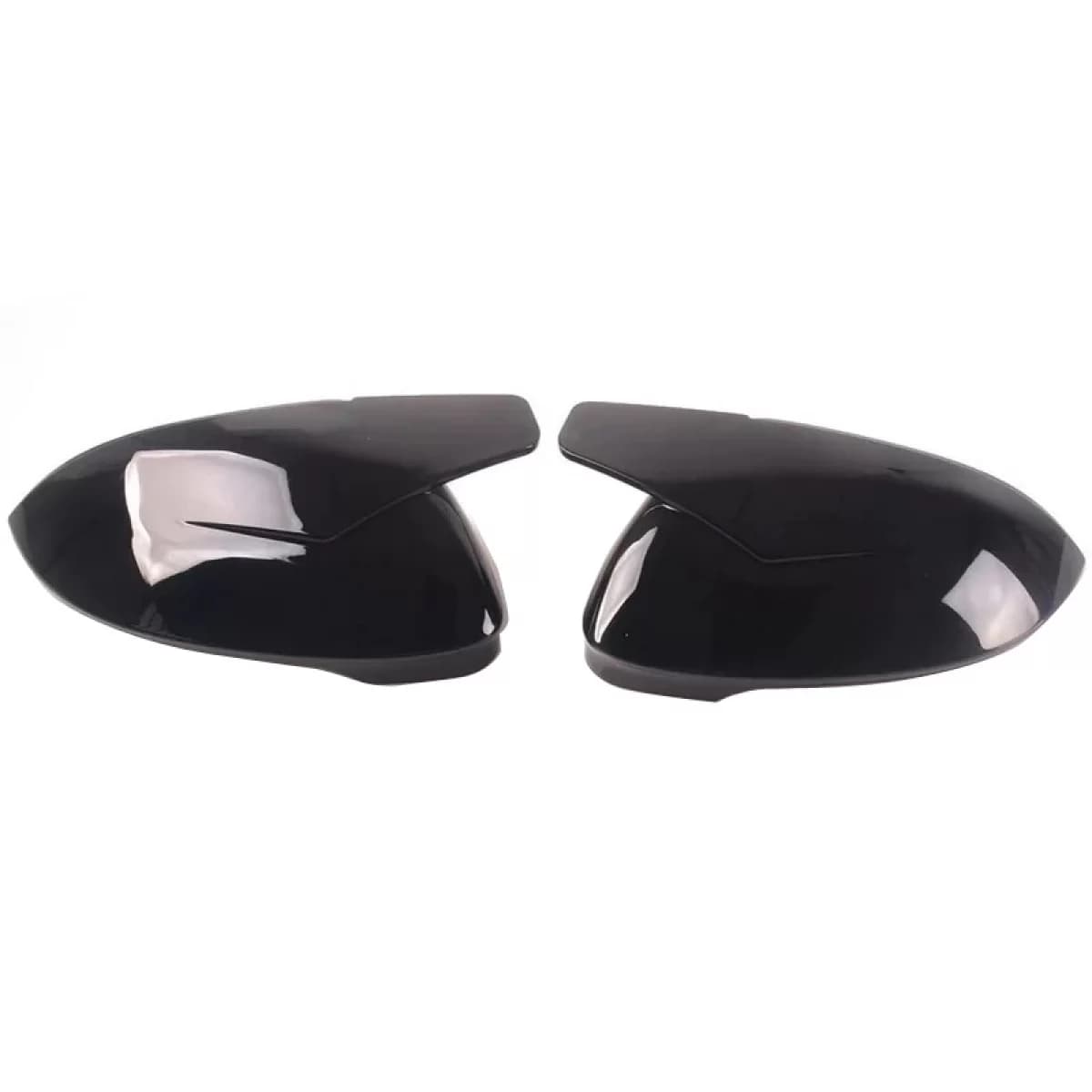 Mirror Covers suitable for VW Golf VIII (8) 20+ without Lane Assist R Look Clip On Glossy Black 2 Pieces