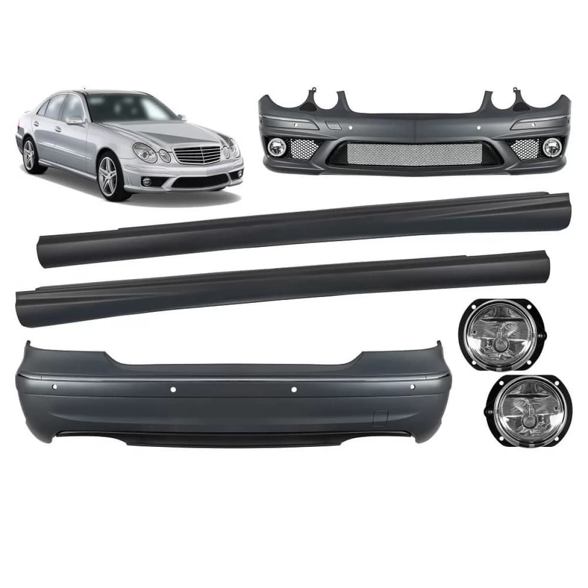 Body Kit suitable for Mercedes-Benz E-Class W211 06-09 A Design Look With PDC Made In Taiwan