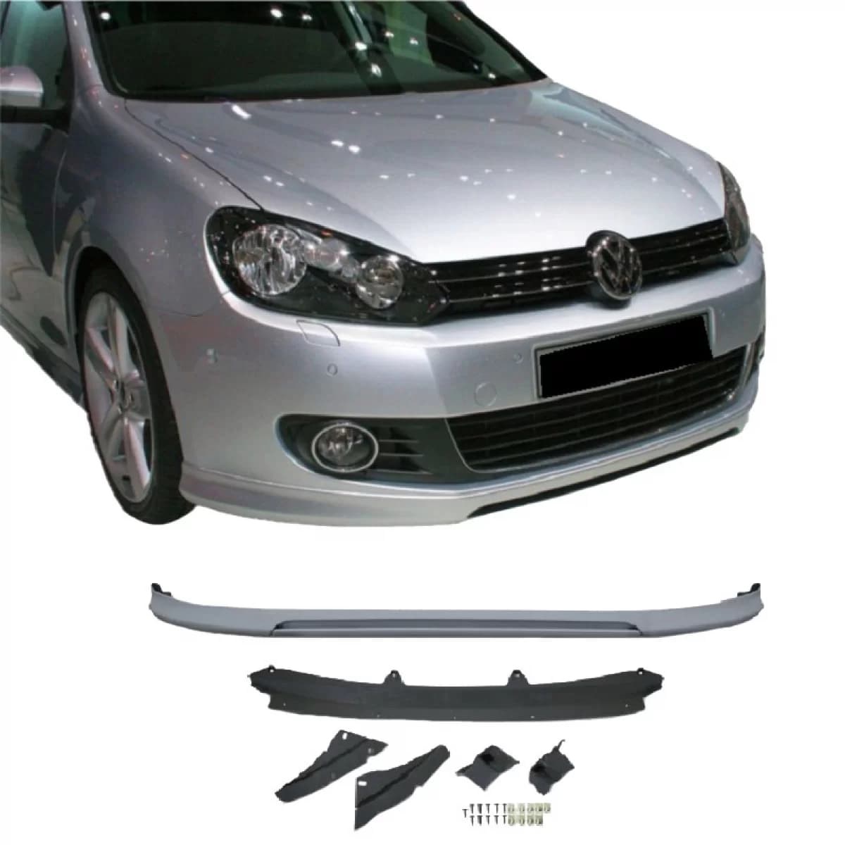 Front Spoiler suitable for VW Golf VI (6) 08-12 Votex Look From Abs Plastic 1pc
