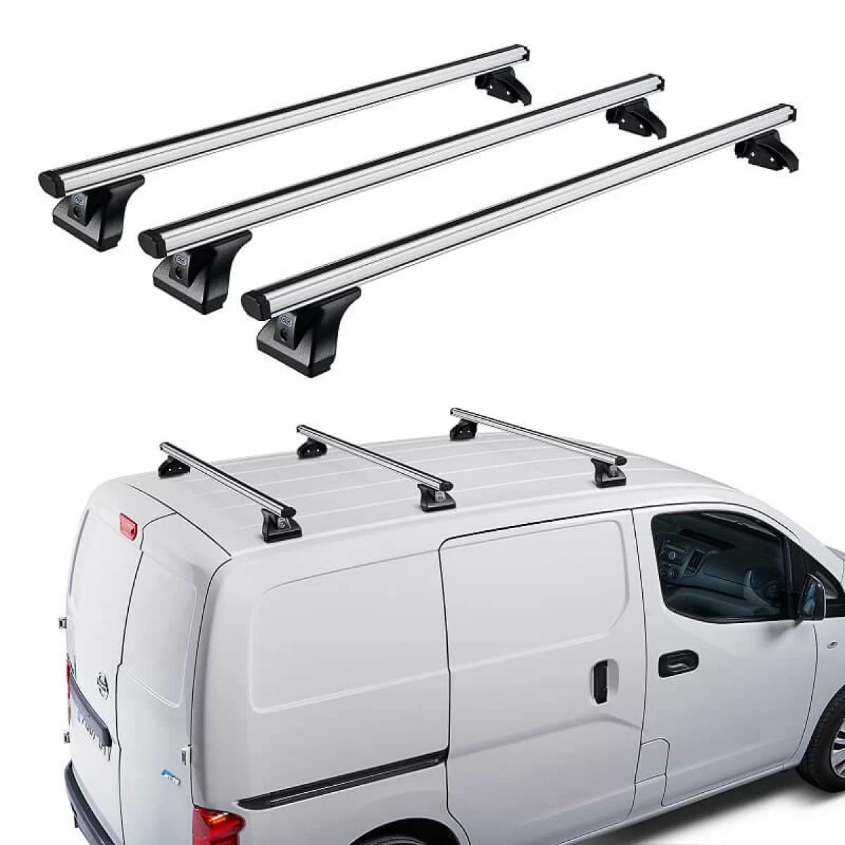 Roof Bars Aluminum CRUZ 924-098 Alu Cargo AF3-158cm Silver 3 Pieces