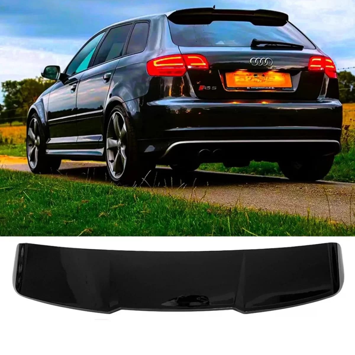 SPOILER suitable for AUDI A3 8P 2003-2008 with 4 doors RS3 Style