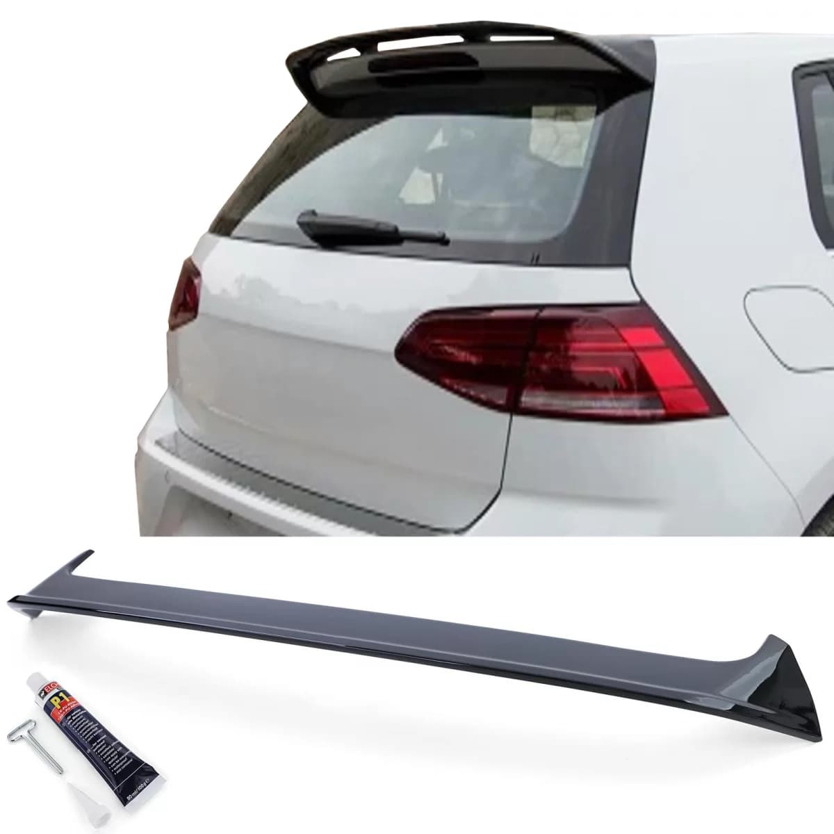 Rear Roof Spoiler Black Gloss for VW Golf 7 Sedan 13-20